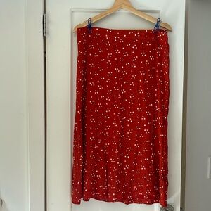 Madewell Dottie Dot Midi Skirt size 10